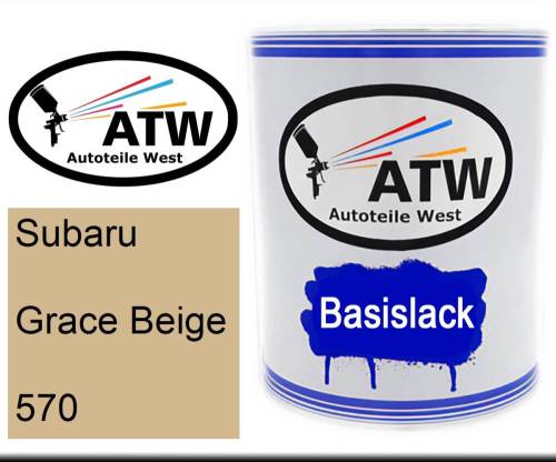 Subaru, Grace Beige, 570: 1L Lackdose, von ATW Autoteile West.